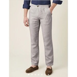 Luca Faloni Lipari Linen Trousers Mens 36 Italy Modern Lightweight Drawstring